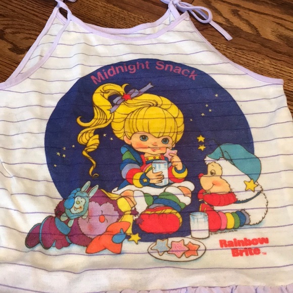 Vtg 80s Rainbow Brite nightgown (kids) - Picture 2 of 7